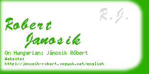 robert janosik business card
